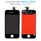Wyświetlacz dla iPhone 4, Black, Ekran dotykowy z ramką
