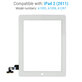 Ekran dotykowy dla iPad 2, White
