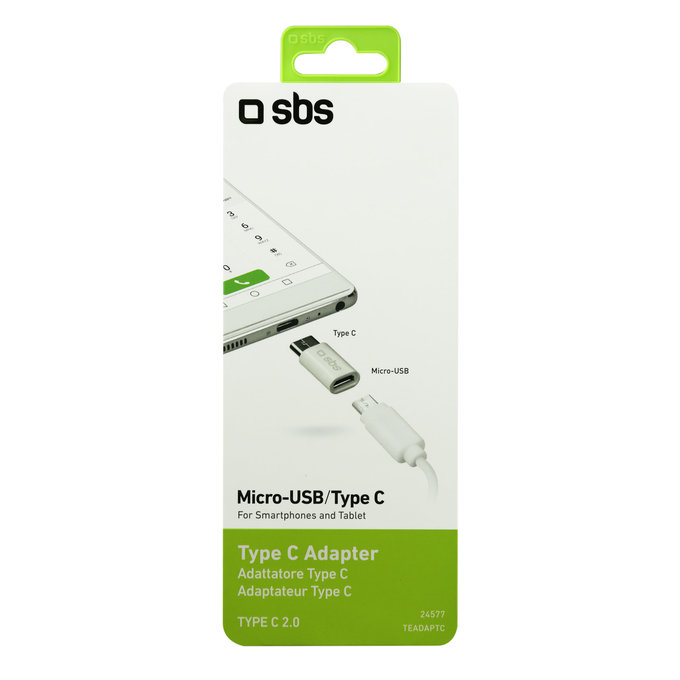 Adapter Micro-USB do USB-C, Biały, White, Baseus