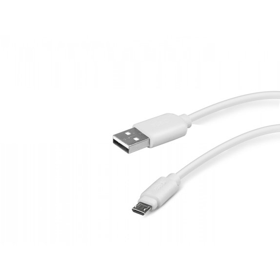 Kabel Micro-USB / USB (1m), Biały, White, SBS