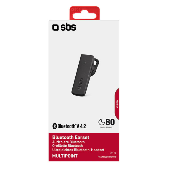 Zestaw głośnomówiący bezprzewodowy, Czarny, Black, SBS, BT310