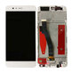 Wyświetlacz do Huawei P10, Ekran dotykowy z ramką, Biały, White, TFT