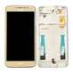 Wyświetlacz do Motorola Moto E4 Plus XT1771, Ekran dotykowy z ramką, Złoty, Gold, TFT
