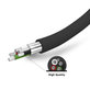 Ładowarka samochodowa 2x USB-A, Kabel USB-A do USB-C, 1m, 2.1A/1A, 12/24V, Czarny, Black, SBS
