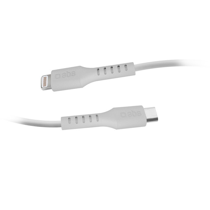 Kabel Lightning / USB-C (1m), Biały, White, SBS