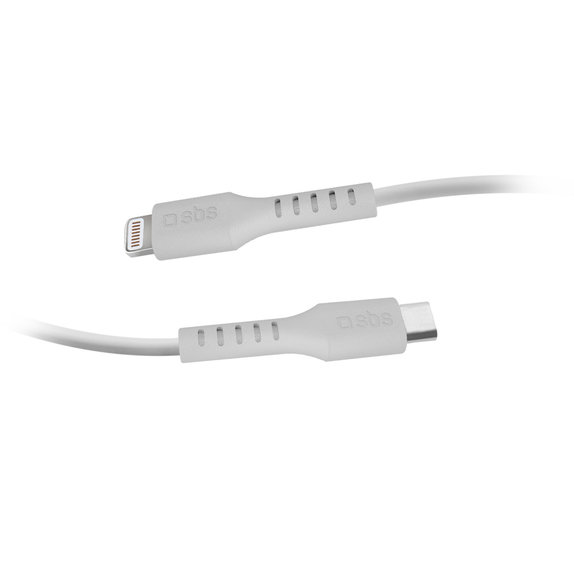 Kabel Lightning / USB-C (2m), Biały, White, SBS