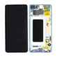 Wyświetlacz do Samsung S10 Plus G975F, Ekran dotykowy z ramką, GH82-18849C, GH82-18834C, Prism Blue, Genuine Service Pack