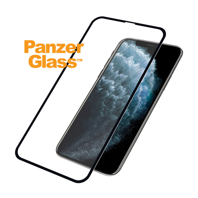 Szklo hartowane do iPhone X, XS, 11 Pro, Czarny, Black, Case Friendly, PanzerGlass