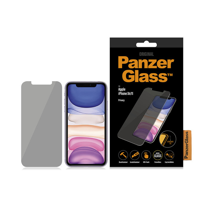 Szklo hartowane do iPhone XR, 11, Privacy Standard Fit, Przezroczysty, Transparent, PanzerGlass
