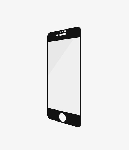 Szklo hartowane do iPhone 6, 6s, 7, 8, SE 2020, SE 2022, Case Friendly AB, Czarny, Black, PanzerGlass