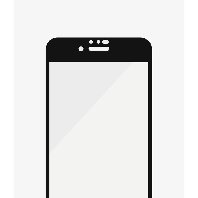 Szklo hartowane do iPhone 6, 6s, 7, 8, SE 2020, SE 2022, Case Friendly AB, Czarny, Black, PanzerGlass