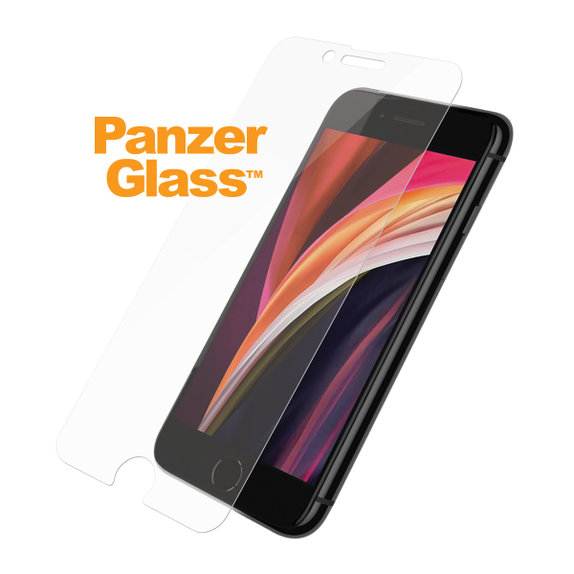 Szklo hartowane do iPhone SE 2020, 8, 7, 6s, 6, Standard Fit, Przezroczysty, Transparent, PanzerGlass