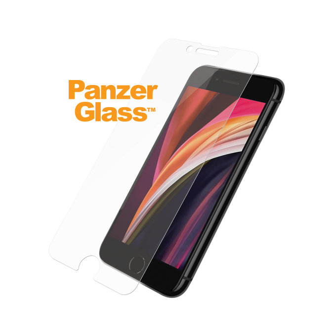 Szklo hartowane do iPhone SE 2020, 8, 7, 6s, 6, Standard Fit, Przezroczysty, Transparent, PanzerGlass