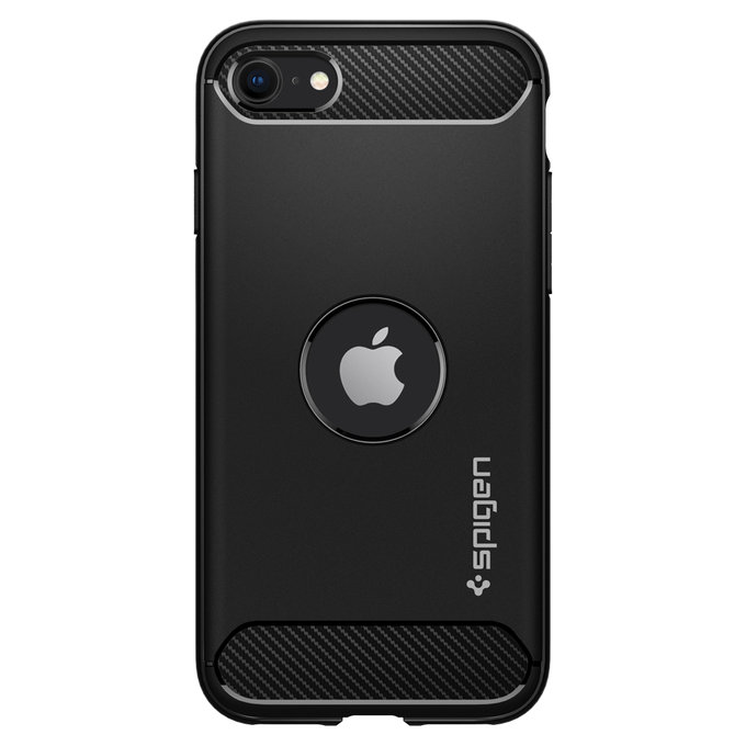Etui do iPhone SE 2020, SE 2022, Rugged Armor, Czarny, Black, Spigen