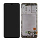 Wyświetlacz do Samsung A41 A415F, Ekran dotykowy z ramką, GH82-22860A, GH82-23019A, Prism Crush Black, Genuine Service Pack