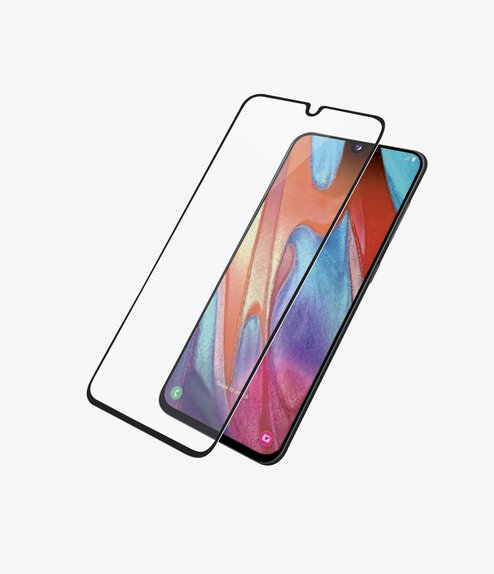 Szklo hartowane do Samsung A41, Case Friendly, Czarny, Black, PanzerGlass