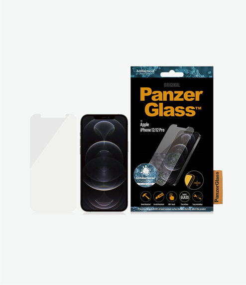 Szklo hartowane do iPhone 12, 12 Pro, Standard Fit AB, Przezroczysty, Transparent, PanzerGlass