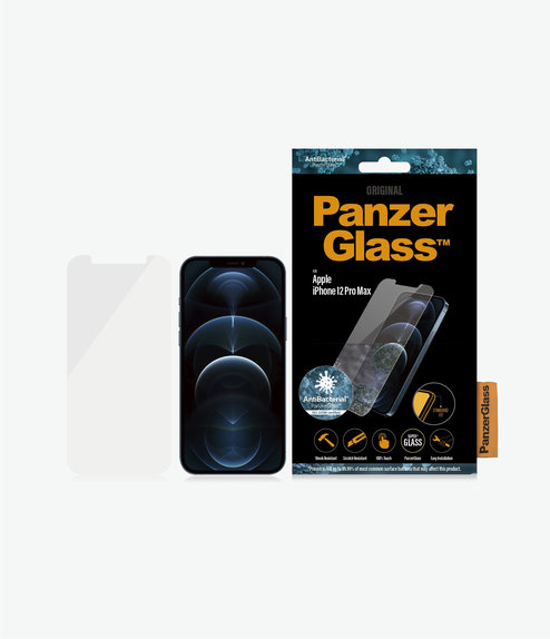 Szklo hartowane do iPhone 12 Pro Max, Standard Fit AB, Przezroczysty, Transparent, PanzerGlass
