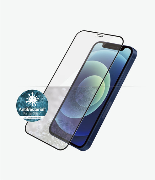 Szklo hartowane do iPhone 12 mini, Case Friendly AB, Czarny, Black, PanzerGlass