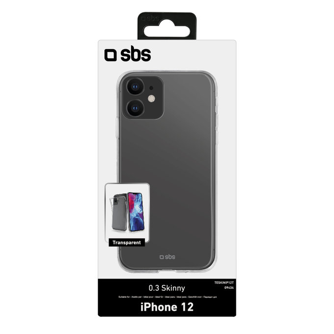 Etui do iPhone 12 mini, Skinny, Przezroczysty, Transparent, SBS