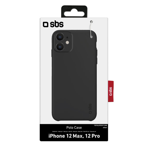 Etui do iPhone 12, 12 Pro, Polo One, Czarny, Black, SBS