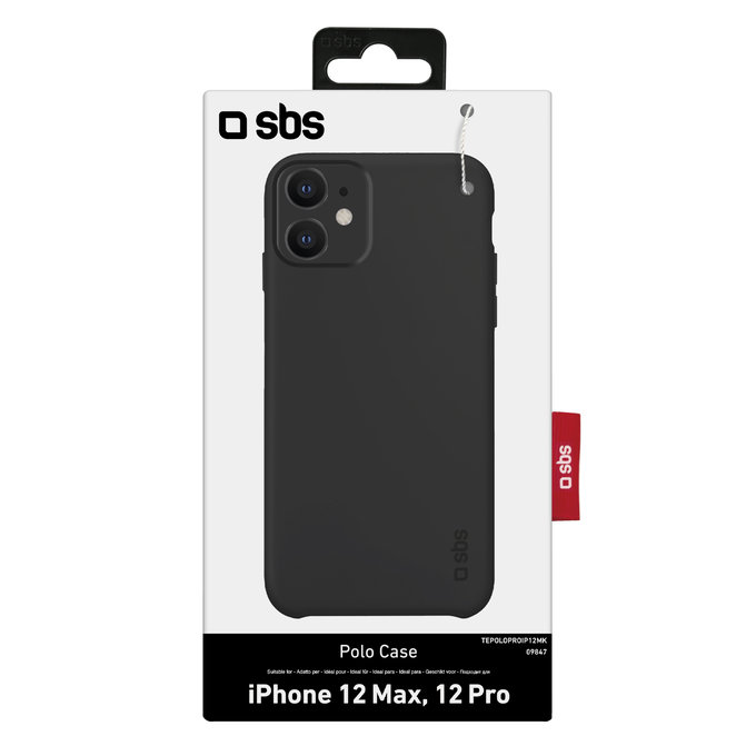 Etui do iPhone 12, 12 Pro, Polo One, Czarny, Black, SBS