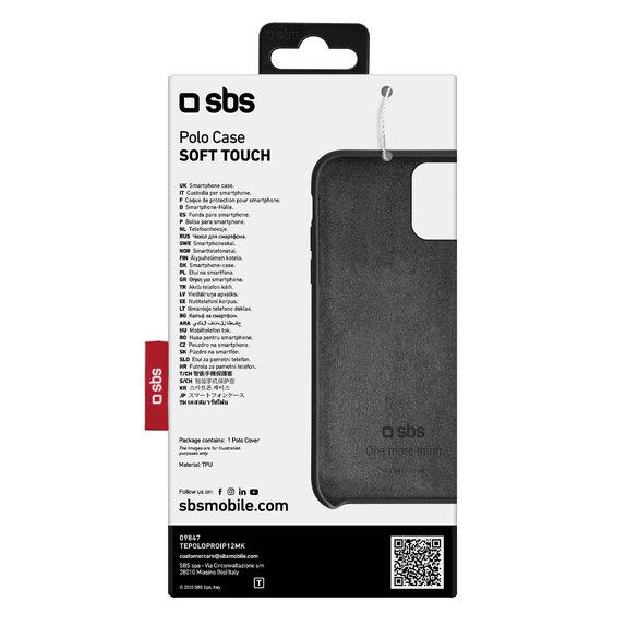 Etui do iPhone 12, 12 Pro, Polo One, Czarny, Black, SBS