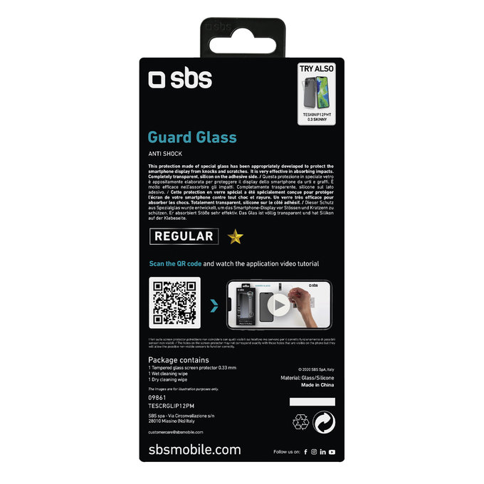 Szklo hartowane do iPhone 12 Pro Max, Przezroczysty, Transparent, SBS