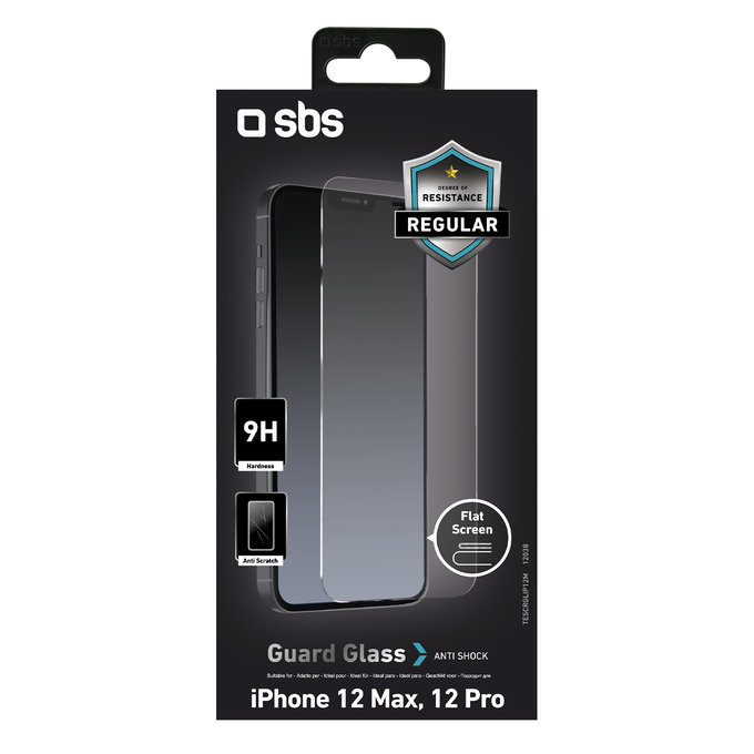 Szklo hartowane do iPhone 12, 12 Pro, Przezroczysty, Transparent, SBS