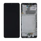 Wyświetlacz do Samsung A42 5G A426B, Ekran dotykowy z ramką, GH82-24375A, GH82-24376A, Prism Dot Black, Genuine Service Pack