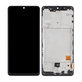 Wyświetlacz OLED do Samsung A41 A415F, Ekran dotykowy z ramką, Prism Crush Black