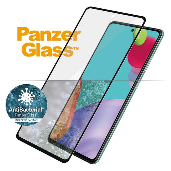 Szklo hartowane do Samsung A52, A52 5G, A52s, A53 5G, Case Friendly AB, Czarny, Black, PanzerGlass