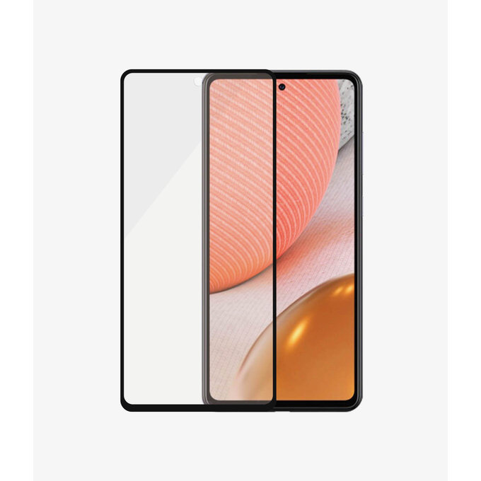 Szklo hartowane do Samsung A72, Case Friendly AB, Czarny, Black, PanzerGlass