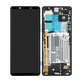 Wyświetlacz do Sony Xperia 1 II, Ekran dotykowy z ramką, A5019821A, Czarny, Black, Genuine Service Pack