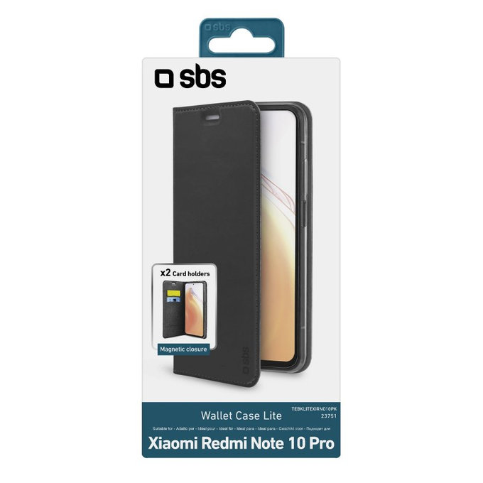 Etui do Xiaomi Redmi Note 10 Pro, Book Wallet Lite, Czarny, Black, SBS