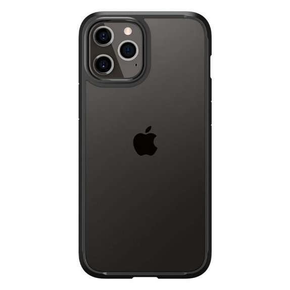 Etui do iPhone 12, 12 Pro, Ultra Hybrid, Czarny, Black, Spigen