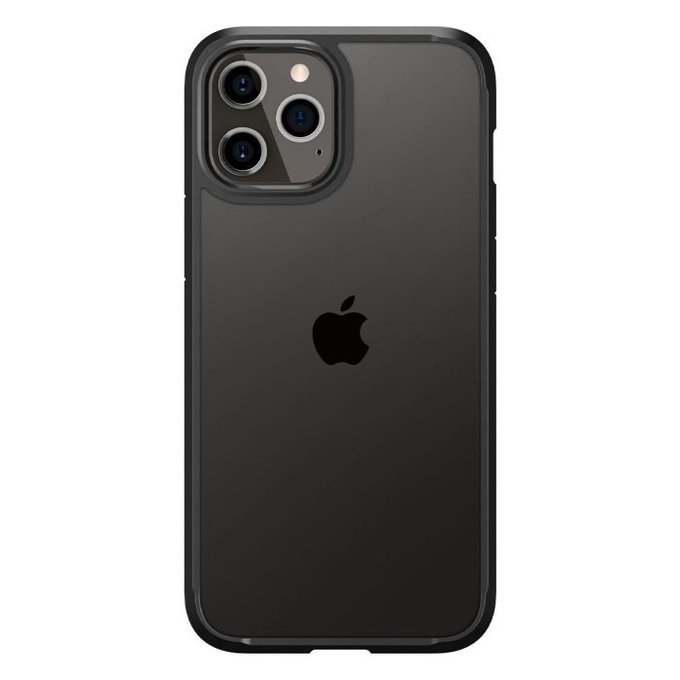 Etui do iPhone 12, 12 Pro, Ultra Hybrid, Czarny, Black, Spigen