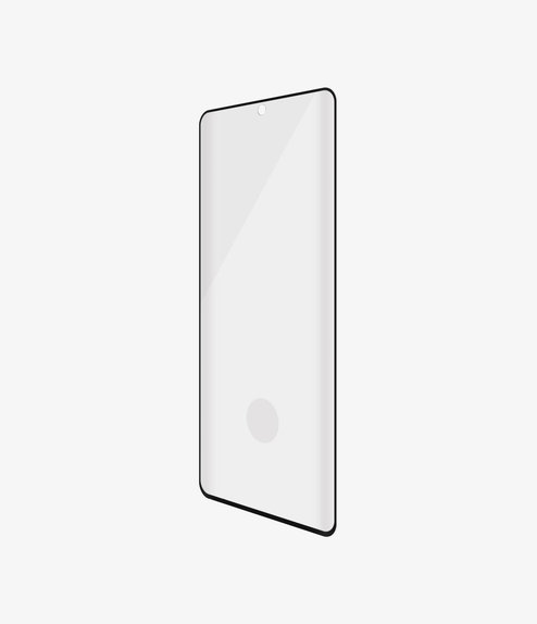 Szklo hartowane do Samsung S21 Ultra, Fingerprint komp., Case Friendly AB, Czarny, Black, PanzerGlass