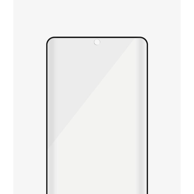 Szklo hartowane do Samsung S21 Ultra, Fingerprint komp., Case Friendly AB, Czarny, Black, PanzerGlass