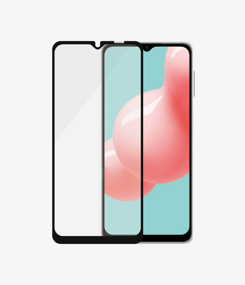 Szklo hartowane do Samsung A32 5G, Case Friendly, Czarny, Black, PanzerGlass