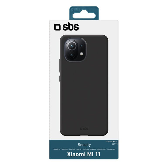 Etui do Xiaomi Mi 11, Sensity, Czarny, Black, SBS