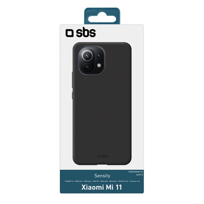 Etui do Xiaomi Mi 11, Sensity, Czarny, Black, SBS