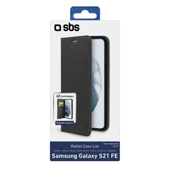 Etui do Samsung S21 FE, Book Wallet Lite, Czarny, Black, SBS