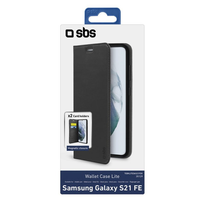 Etui do Samsung S21 FE, Book Wallet Lite, Czarny, Black, SBS