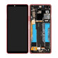Wyświetlacz do Sony Xperia 10 III, Ekran dotykowy z ramką, A5034095A, Różowy, Pink, Genuine Service Pack
