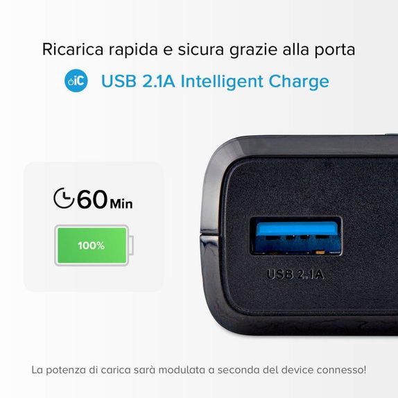 PowerBank 20 000 mAh, 2x USB, 2,1A, czarny, black, SBS