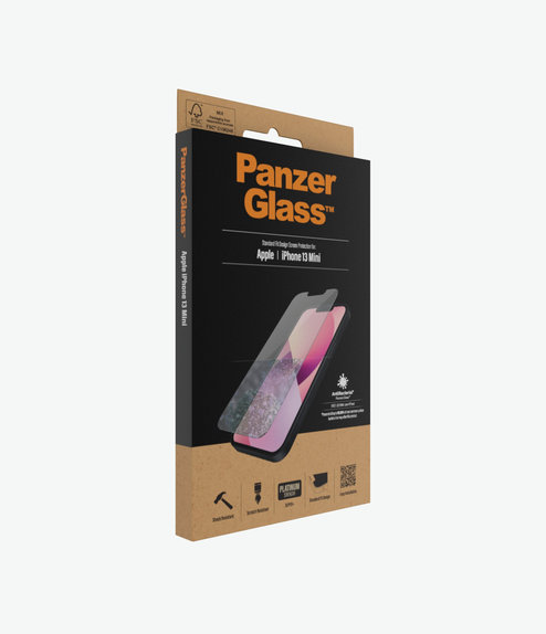 Szklo hartowane do iPhone 13 mini, Standard Fit AB, Przezroczysty, Transparent, PanzerGlass