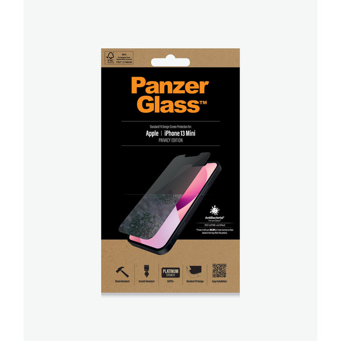 Szklo hartowane do iPhone 13 mini, Case Friendly CamSlider AB, Przezroczysty, Transparent, PanzerGlass