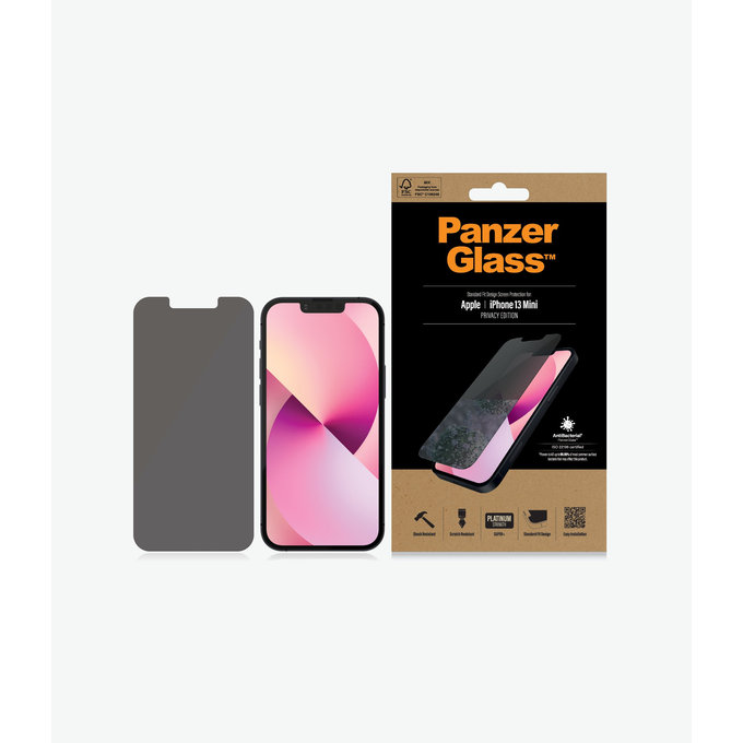 Szklo hartowane do iPhone 13 mini, Case Friendly CamSlider AB, Przezroczysty, Transparent, PanzerGlass