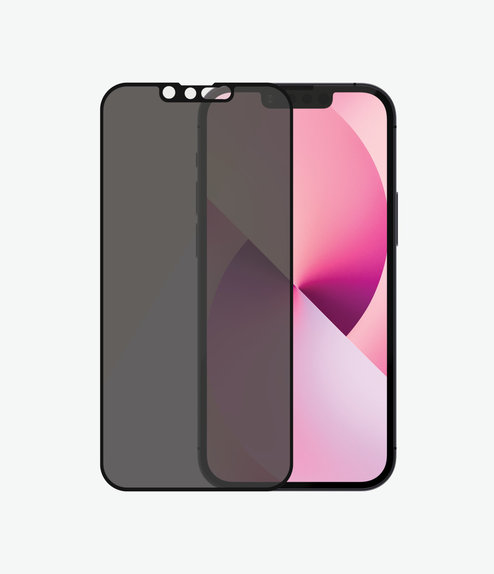 Szklo hartowane do iPhone 13 mini, Case Friendly Privacy AB, Czarny, Black, PanzerGlass